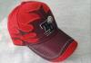 Fashion 100% Cotton Red Sports Baseball Cap, Custom Embroidered Youth Baseball Caps With Metal Buckl