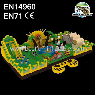 2014 New Trampoline Madagascar Inflatable Playground