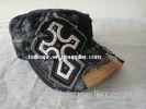 Customized Embroidered Baseball Cap With Metal Buckle, Cotton / Canvas Fashion Army Style Cap