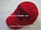 Customized Red 3d Embroidered Baseball Caps For Kids, 100% Cotton Child Sports Ball Caps With 6 Pane