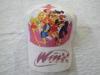 Cartoon Printed Kids Baseball Caps With Plastic Buckle, White Custom Cute Sports Girls Cap For Promo