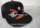 Acrylic Flat Brim Strap Back Caps For Promotion, Personalized Embroidery 6 Panel Hip Hop Caps For Ki