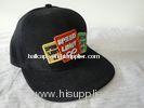 3D Embroidered Cool Hip Hop Caps For Kids, 6 Panels Cotton / Acrylic Flat Brim Strap Back Caps