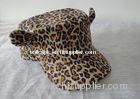 Promotional Leopard Print Baseball Cap For Kids / Adult, 6 Panel Cool Ladies Baseball Caps With Velc