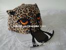 Cool Leopard Printed Snapback Caps, 100% Cotton Personalized Ladies Baseball Caps With Metal Buckle