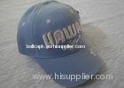 100% Cotton Ladies Baseball Caps With Metal Buckle, Promotional Blue Racing Cap With 3d Embroidery L