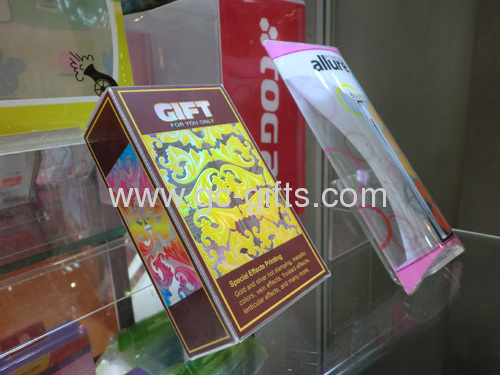 Large PET folding boxes with golden printing