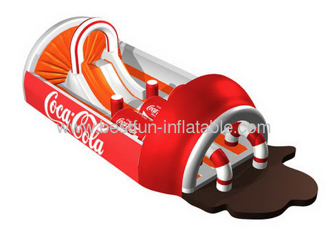 Inflatable Obstacle Course With Coca-Cola Design