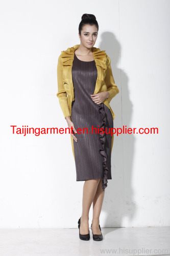special pleated lady's dress with a jacket/set