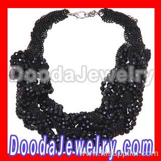 Black Ladies Vintage Beaded Choker Necklaces brilliant charming Wholesale