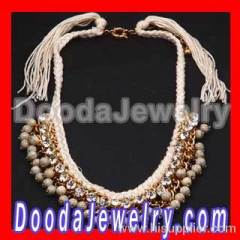 Cheap Fashion Ladies Crystal Beaded String Necklace 2013