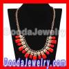 Chunky Chain Red Resin Choker Bib Costume Jewelry Collar Necklace Wholesale JW0134-3