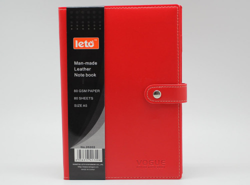 A5 note book with button and 80 sheets