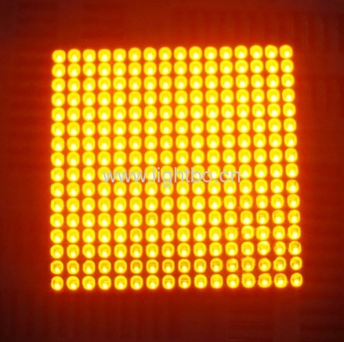 display a led a matrice di punti arancione ultra brillante da 3 mm 16 x 16 (64 x 64 x7,5 mm)