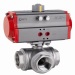 RBVP14 pneumatic Femal Thread 3WAY Ball Valve