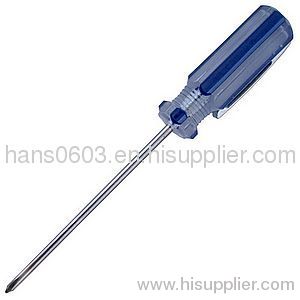 Pocket acetate handle screwdriver with phillips tip