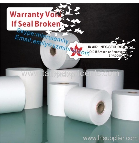 Destructible Vinyl Tamper Evident Sticker Materials