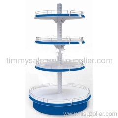 Round rolling sliding racks, Gravitational rack, Supermarket storage rack display shelving