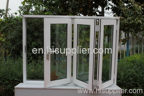 UPVC/PVC/Aluminum multi-sashes garden folding(bi folding)window and door with white/silver/black/wood grain brown color