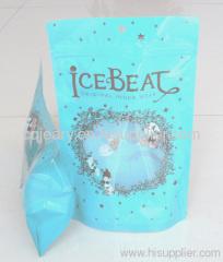 plastic chemical bag with stand up bottom