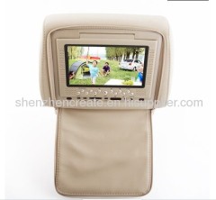 7 inch headrest pillowbag DVD monitor with USB/SD/wireless game/headphone/IR/Game Function