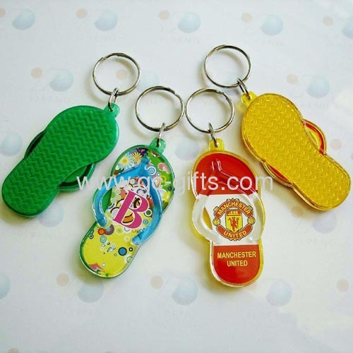 Fashion acrylic slippers keychains