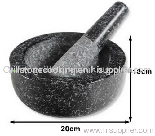 Natural mortar and pestle stone cooking kitchenware
