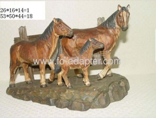 Subtle 3D Carved Horses