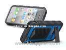 Original Black Transparent Eco - Friendly Skidproof Back Cover / Iphone 4 Couple Cases With Stand