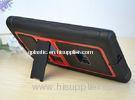 OEM / ODM Red Skidproof TPU + PC Nokia Protective Case, Cell Phone Case For Lumia 920 With Stand