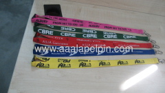 custom polyester Ribbed lanyards