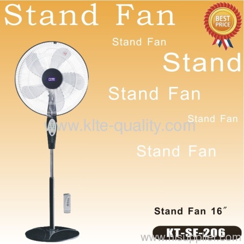 Five blades standing fan with remote control