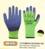 10G acrylic glove,napping lining,latex coated,crinkle finish