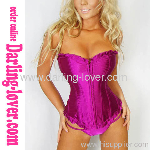 Purple overbust sexy corset