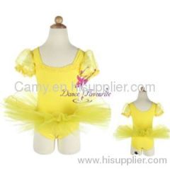 Child short puff sleeve ballet tutus