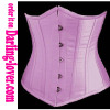 Pink satin underbust corset