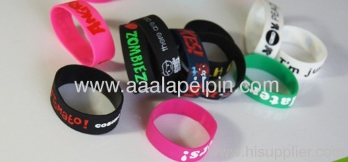 Adjustable print Silicone Wristbands