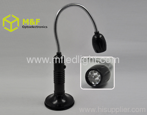 Aluminum flex neck led table lamp with magnetic stand base