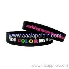 Debossed Or Embossed Silicone bracelet