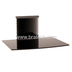 Black aluminum DVD wall mount shelf