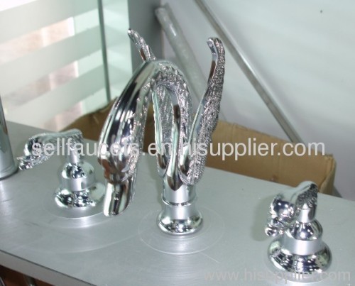 chrome clour swan sink faucet 8 inch widespread lavtory faucet hotel faucet