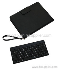 ABS PU Leather Bluetooth Keyboard Case/Stand for iPad2/New iPad (P2021)