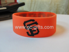 Wide orange silicon bracelets