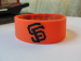 Wide orange silicon wristbands