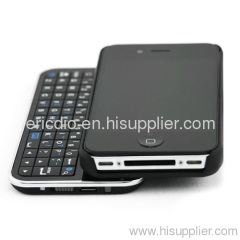 Ultra-Slim Wireless Bluetooth Sliding Keyboard & Hardshell Case for Apple iPhone 4/4s