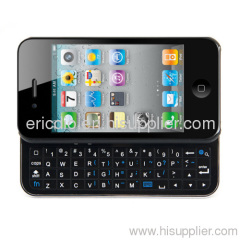 Ultra-Slim Wireless Bluetooth Sliding Keyboard & Hardshell Case for Apple iPhone 4/4s