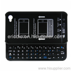 Ultra-Slim Wireless Bluetooth Sliding Keyboard & Hardshell Case for Apple iPhone 4/4s
