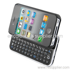 Ultra-Slim Wireless Bluetooth Sliding Keyboard & Hardshell Case for Apple iPhone 4/4s