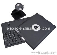 for iPad2 360 Degree Rotating White Case/Stand with Bluetooth Keyboard (P3000)