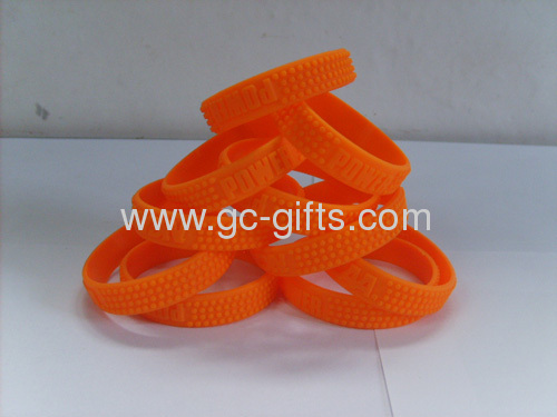 Embossed promotional rubber wristbands